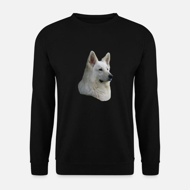 weisser Schäferhund Kopf - Unisex Pullover - Schwarz