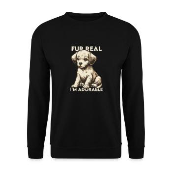 Pour de vrai - Sweat-shirt Unisexe - noir - Devant - Alina (178cm) & Michal (187cm)