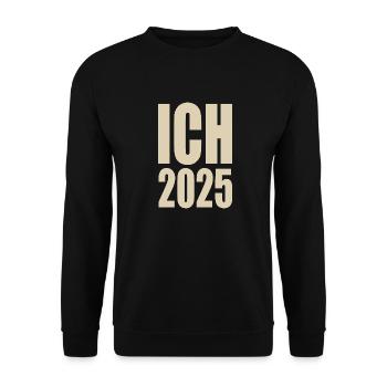 Ich 2025 - Unisex Pullover - Schwarz - Vorne - Alina (178cm) & Michal (187cm)