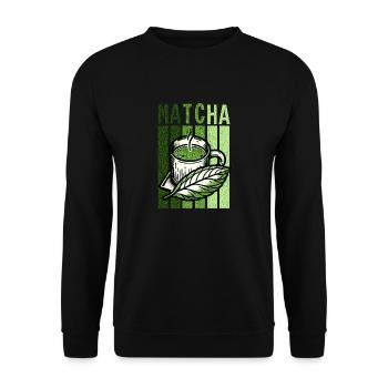 Matchastyle Retro - Unisex Sweatshirt - black - Front - Alina (178cm) & Michal (187cm)