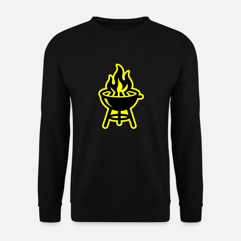 Grill Symbol Feuer - Unisex Pullover - Schwarz