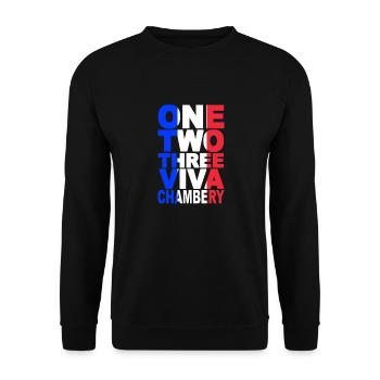 ONE TWO THREE CHAMBERY - Sweat-shirt Unisexe - noir - Devant - Alina (178cm) & Michal (187cm)