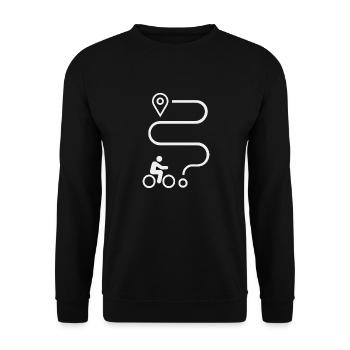 Radfahrer, Fahrrad, Mountainbike, Radtour - Unisex Pullover - Schwarz - Vorne - Alina (178cm) & Michal (187cm)