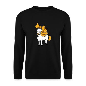cheval mignon poney fille femelle fille cheval fille - Sweat-shirt Unisexe - noir - Devant - Alina (178cm) & Michal (187cm)