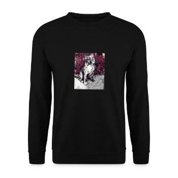 Bulldog08 - Unisex Pullover - Schwarz - Vorne - Alina (178cm) & Michal (187cm)