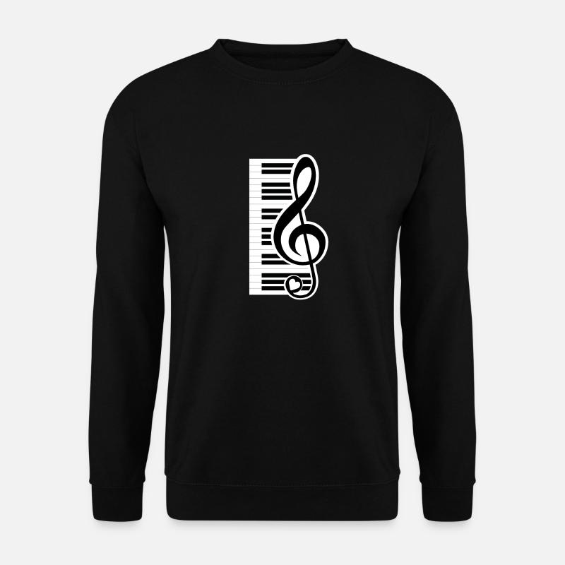 Klavierlover - Klavier mit Violinschlüssel - Unisex Pullover - Schwarz