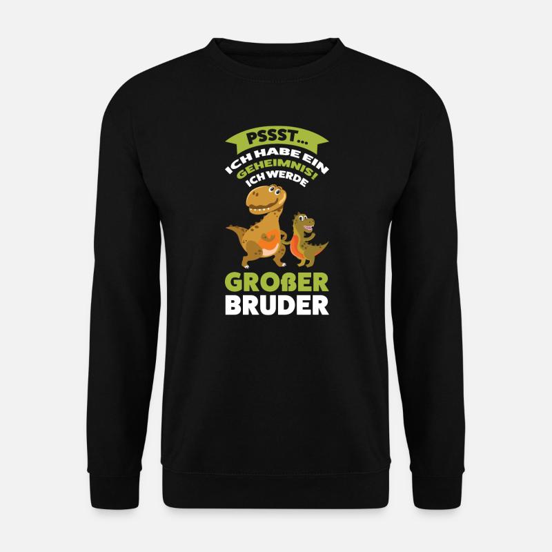 Großer Bruder Dinosaurier Grosser Bruder Geschenk - Unisex Pullover - Schwarz