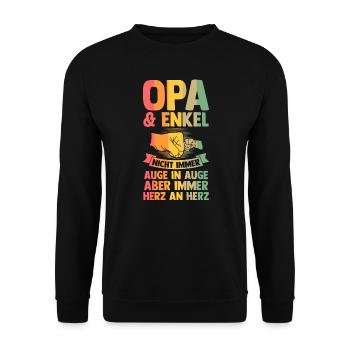 Patenonkel Patentochter Taufkind Geschenk - Unisex Pullover - Schwarz - Vorne - Alina (178cm) & Michal (187cm)