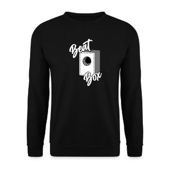 Cajon Kajon - Beat Box Design for Cajon Players - Unisex Sweatshirt - black - Front - Alina (178cm) & Michal (187cm)