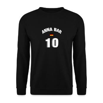 Ann Bar Team Allemagne - Sweat-shirt Unisexe - noir - Devant - Alina (178cm) & Michal (187cm)