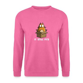 It still fits - Dicke Katze im karton - Unisex Pullover - Pink - Vorne