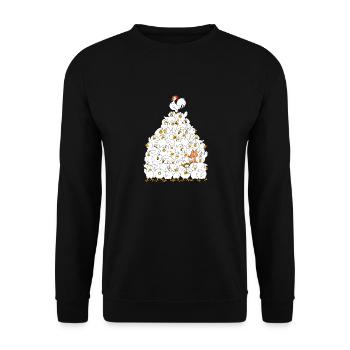 bunch of chickens - Unisex Sweatshirt - black - Front - Alina (178cm) & Michal (187cm)
