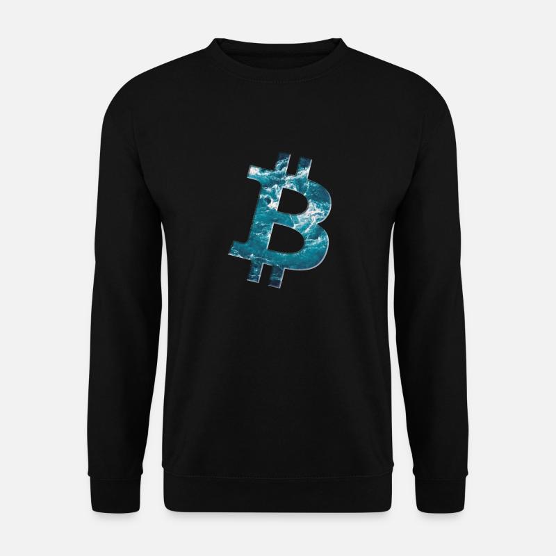 Bitcoin Logo Texture de l’eau - Sweat-shirt Unisexe - noir