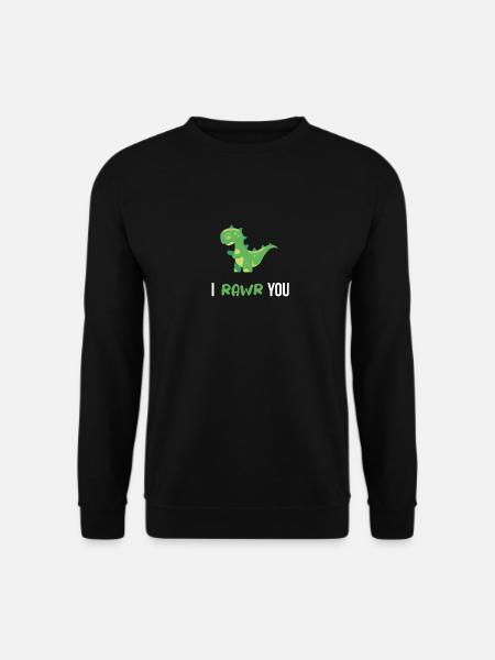Dino - I RAWR YOU - Unisex Pullover - Schwarz