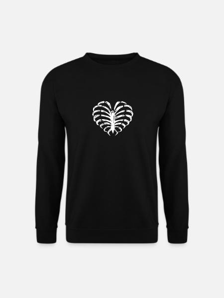 Skeleton Heart - Unisex Sweatshirt - black