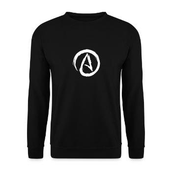Atheism Symbol Atheist - Unisex Sweatshirt - black - Front - Alina (178cm) & Michal (187cm)
