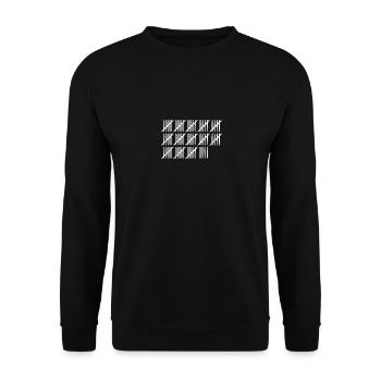 69. Geburtstag Strichliste 69 Jahre alt - Unisex Pullover - Schwarz - Vorne - Alina (178cm) & Michal (187cm)