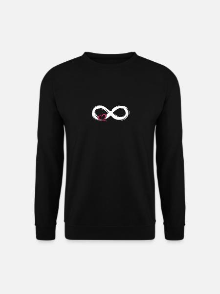 Symbole d'amour infini avec coeur - Sweat-shirt Unisexe - noir