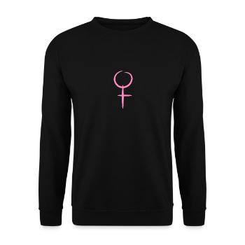 Venus symbol woman girl Venus symbol gift - Unisex Sweatshirt - black - Front - Alina (178cm) & Michal (187cm)