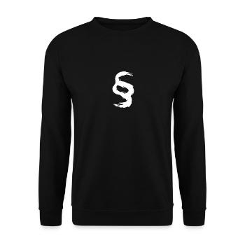 Paragraphe symbole signe brosse blanc - Sweat-shirt Unisexe - noir - Devant - Alina (178cm) & Michal (187cm)