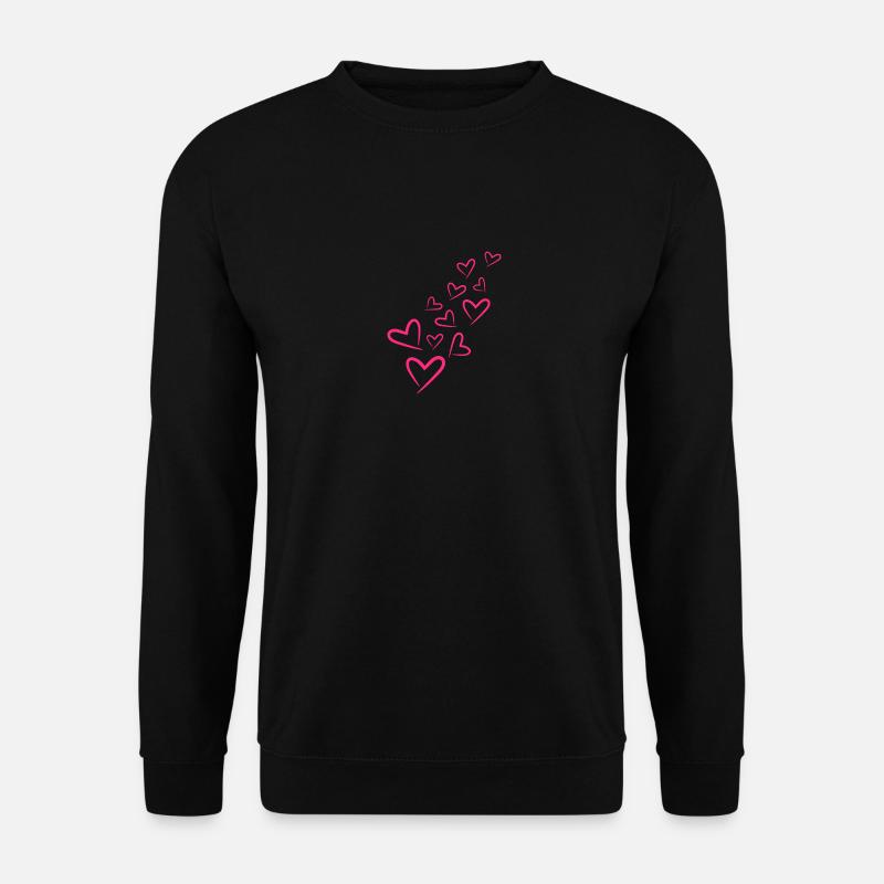 Hearts heart pattern - Unisex Sweatshirt - black