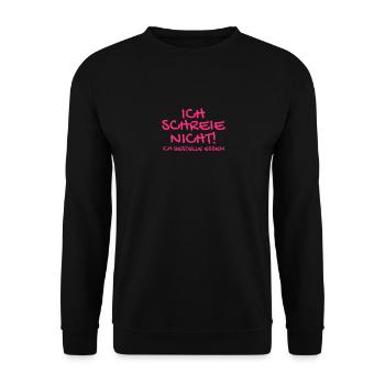 Baby Babysprüche - Unisex Pullover - Schwarz - Vorne - Alina (178cm) & Michal (187cm)