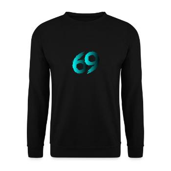 69 numéro de symbole soixante neuf - Sweat-shirt Unisexe - noir - Devant - Alina (178cm) & Michal (187cm)