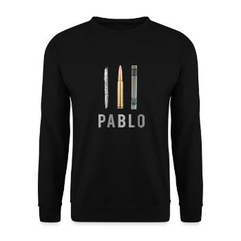 Pablo - Unisex Pullover - Schwarz - Vorne - Alina (178cm) & Michal (187cm)