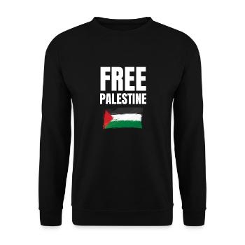 Free Palestine Freedom Freiheit Palestina - Unisex Sweatshirt - black - Front - Alina (178cm) & Michal (187cm)