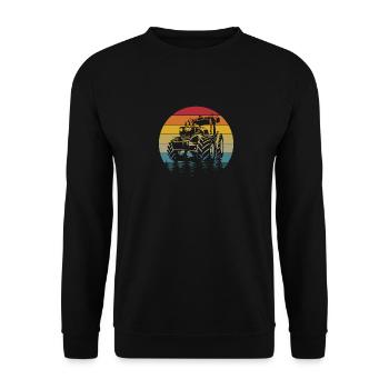 Landwirt Bauer Farmer - Unisex Pullover - Schwarz - Vorne - Alina (178cm) & Michal (187cm)