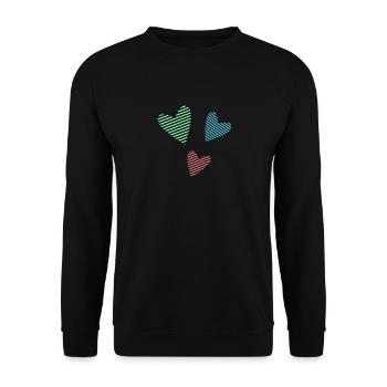 ALLES GUTE ZUM GEBURTSTAG. ALLES GUTE ZUM GEBURTSTAG. JAHRESTAG. - Unisex Pullover - Schwarz - Vorne - Alina (178cm) & Michal (187cm)