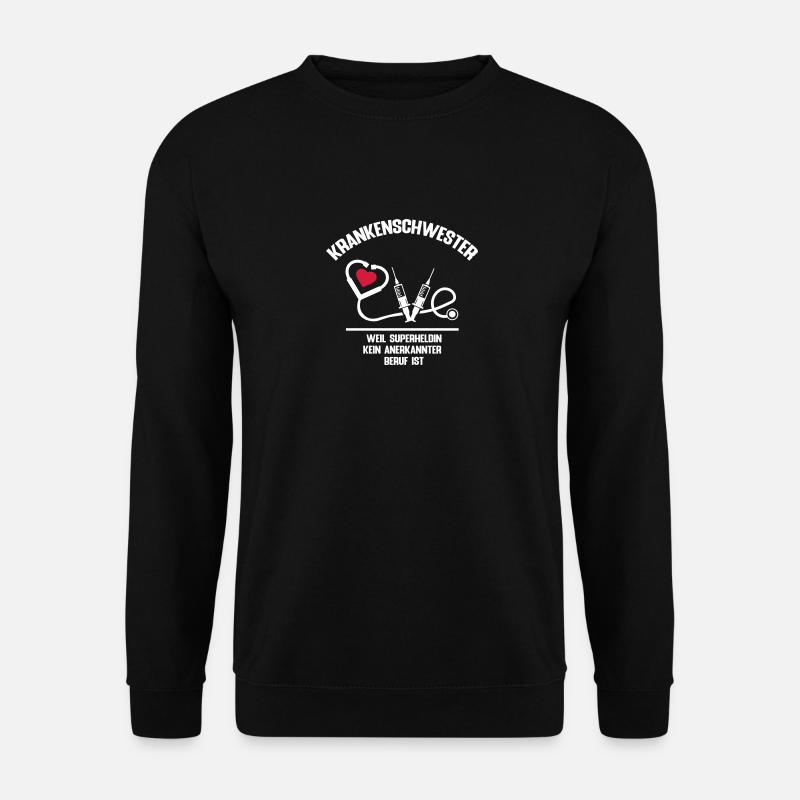 Krankenschwester Superheldin Beruf Medizin - Unisex Pullover - Schwarz