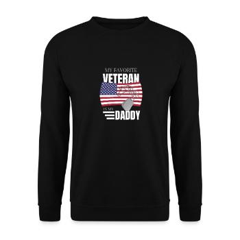 Mon ancien combattant préféré est la Journée des anciens combattants de mon père - Sweat-shirt Unisexe - noir - Devant - Alina (178cm) & Michal (187cm)