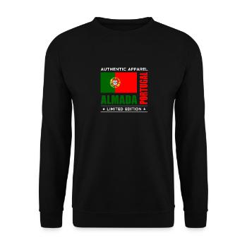 Almada - Sweat-shirt Unisexe - noir - Devant - Alina (178cm) & Michal (187cm)