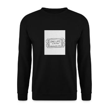 One life - Unisex Pullover - Schwarz - Vorne - Alina (178cm) & Michal (187cm)