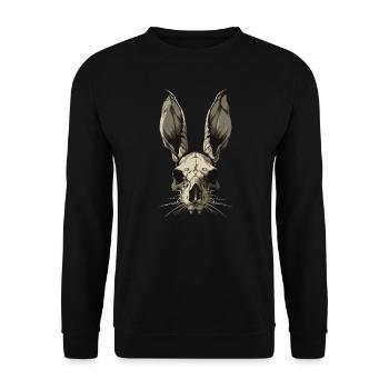Crâne de lapin zombie - Sweat-shirt Unisexe - noir - Devant - Alina (178cm) & Michal (187cm)