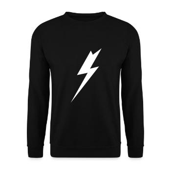 lightning - Unisex Sweatshirt - black - Front - Alina (178cm) & Michal (187cm)
