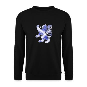 Scottish Lion Rampant and Saltire Flag - Unisex Sweatshirt - black - Front - Alina (178cm) & Michal (187cm)