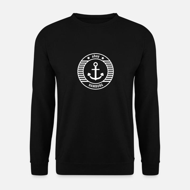 Ahoy Ahoi Hamburg Anker - Unisex Pullover - Schwarz