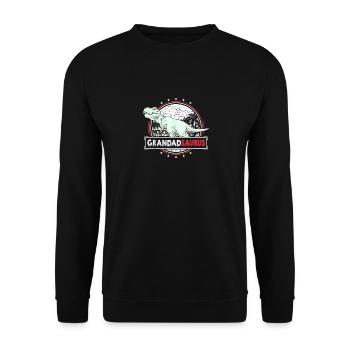 Mens GrandadSaurus Grandad Gifts from Grandchildre - Unisex Sweatshirt - black - Front - Alina (178cm) & Michal (187cm)
