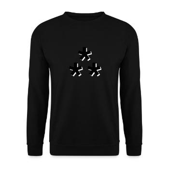 Stars Domains - Unisex Pullover - Schwarz - Vorne - Alina (178cm) & Michal (187cm)