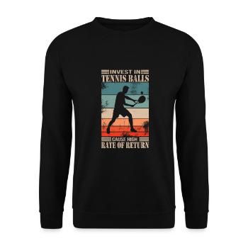 Tennis - Unisex Sweatshirt - black - Front - Alina (178cm) & Michal (187cm)