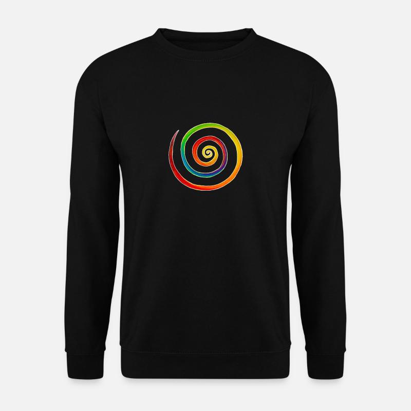 Regenbogen-Spirale - Unisex Pullover - Schwarz