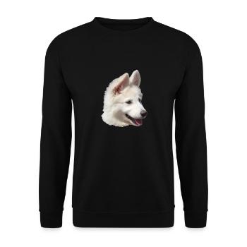 Welpe - Unisex Pullover - Schwarz - Vorne - Alina (178cm) & Michal (187cm)