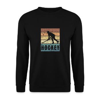 Hockey Sportart Leidenschaft Teamsports - Unisex Pullover - Schwarz - Vorne - Alina (178cm) & Michal (187cm)
