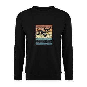 Motorcross Motorsport Motorcycling Dirtbike - Unisex Sweatshirt - black - Front - Alina (178cm) & Michal (187cm)