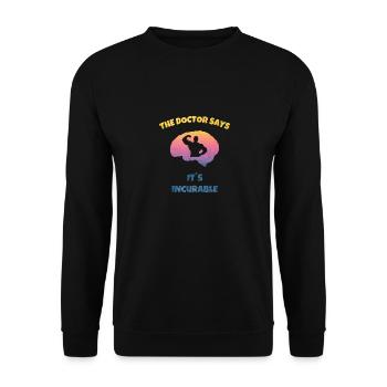 Fitness Bodybuilder - Gym Beast Mode - Incurable - Unisex Sweatshirt - black - Front - Alina (178cm) & Michal (187cm)