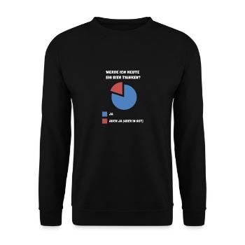 Werde ich heute ein Bier Trinken - Ja wir werden - Unisex Pullover - Schwarz - Vorne - Alina (178cm) & Michal (187cm)