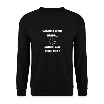 Windel wird geladen - Schwäbische Eltern - Unisex Pullover - Schwarz - Vorne - Alina (178cm) & Michal (187cm)
