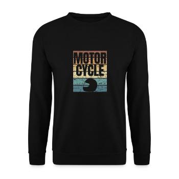 Motorrad Liebe Zweirad Motorsport Benzin Crunge - Unisex Pullover - Schwarz - Vorne - Alina (178cm) & Michal (187cm)
